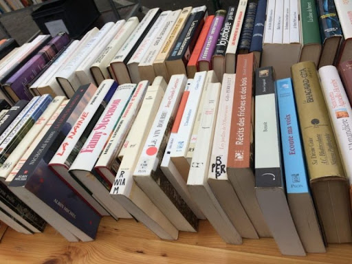 Vente de livres à la bibliothèque de Kérity