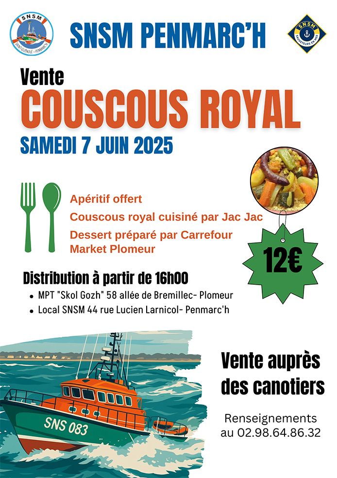 SNSM : repas à emporter